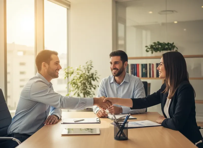 יועץ משכנתאות במפגש ייעוץ מקצועי