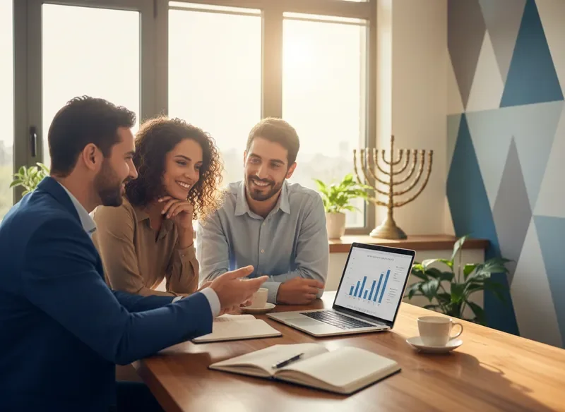 יועץ משכנתאות במפגש אישי עם לקוחות